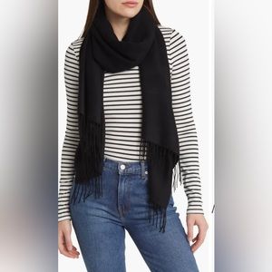 Nordstrom Tissue Weight Wool & Cashmere Scarf in Burgundy